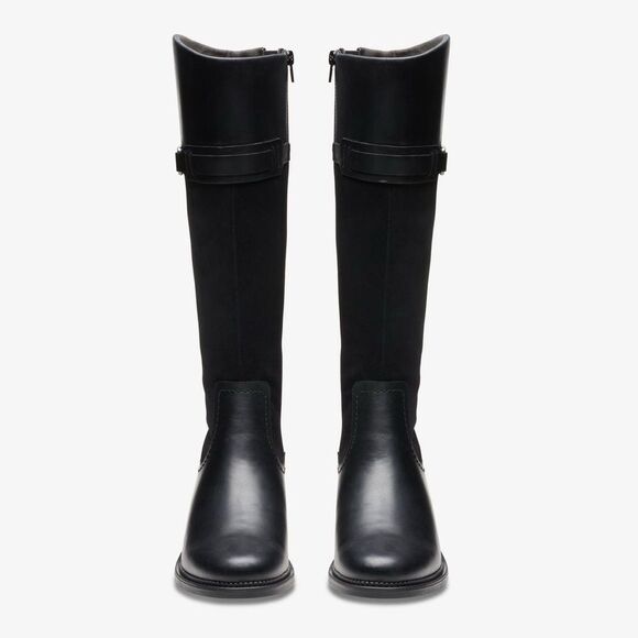 Clark’s Maye Carly Tall-Shaft Boot Leather Boots In Black 6 NWT - Picture 3 of 12